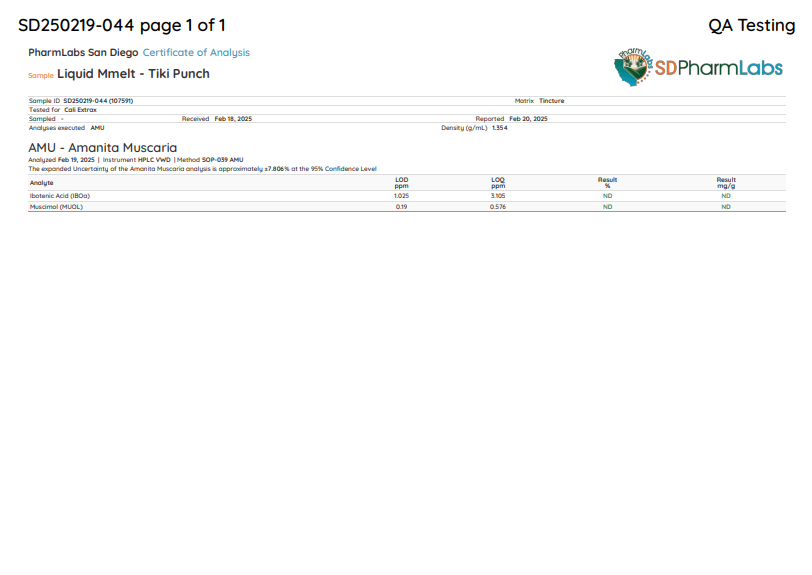 tiki punch mushroom shot
